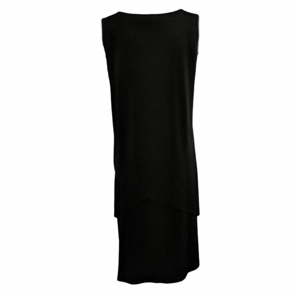New Susan Graver Regular Liquid Knit Sleeveless Tiered Asymmetrical Hem Dress - Picture 10 of 16